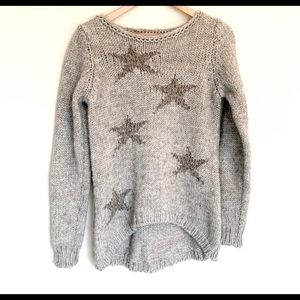 Anthropologie Small Grey Star Sweater